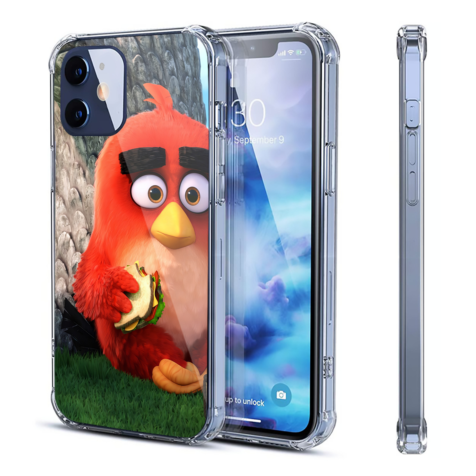 （画像用） Angry Birds アングリーバード 【iPhone 12シリーズ対応】透明スマホケース（クリアソフトケース）